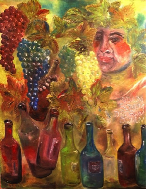 14-Bacchus bei CAVA&WEIN, 2014, Öl auf Leinwand, 100cm x 80cm.jpg