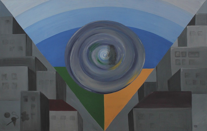 Stadt der Kindheit - neue Zukunft, 2012,  Öl auf Leinwand, 100cmx140cm.jpg